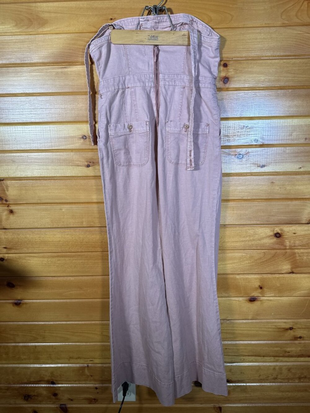 Pilcro and the Letterpress Anthropologie Blush Pink Strapless Jumpsuit 4P - Picture 2 of 8